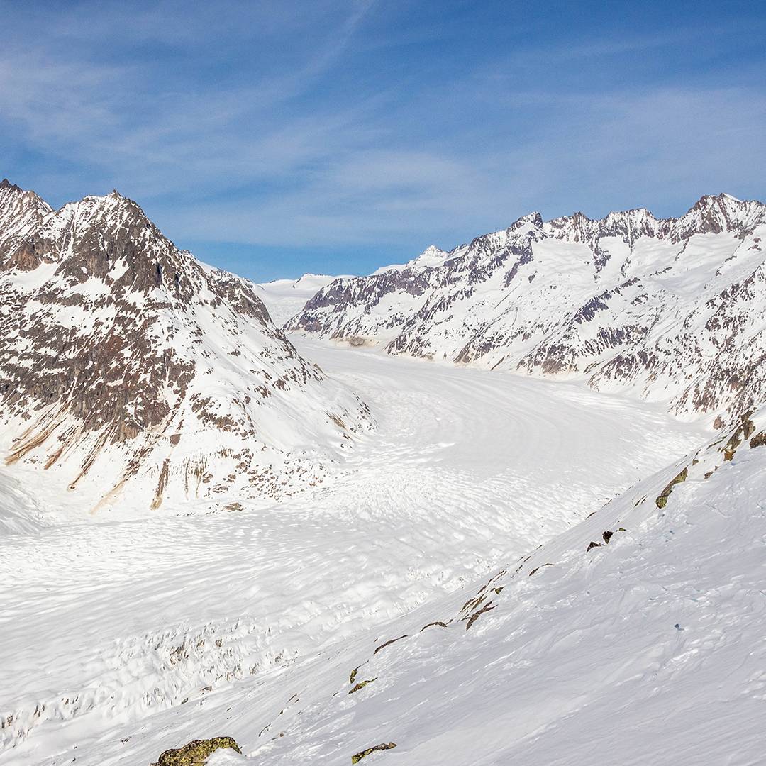 Der Aletschgletscher.